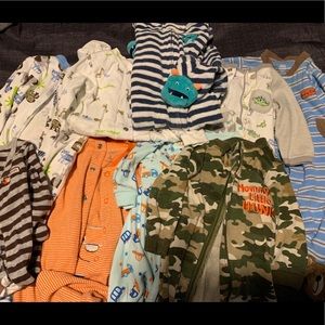 11 little boy sleepers (0-3 month )